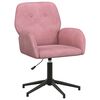 vidaXL Chaise de bureau pivotante 54 x 55 x 90 cm Rose Velours