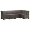 vidaXL Canap&eacute; de Jardin 5 Places Aspect Rotin PP Gris clair