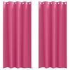 vidaXL Rideaux occultants avec anneaux 2 pc Rose vif 245 x 140 cm