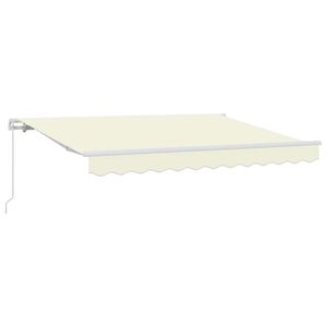 vidaXL Auvent R&eacute;tractable Cr&egrave;me 250 x 200 cm tissu