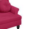 vidaXL Banc avec coussins bordeaux 120,5x65x75 cm velours