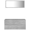 vidaXL Ensemble de meubles de salle de bain 2 pcs Gris b&eacute;ton Agglom&eacute;r&eacute;