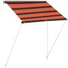 vidaXL Auvent r&eacute;tractable 150x150 cm Orange et marron