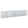 vidaXL Lit sur&eacute;lev&eacute; gabion 2 pc 300 x 50 x 60 cm Acier galvanis&eacute;