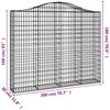 vidaXL Paniers à gabions arqués 8 pcs 200x30x160/180 cm Fer galvanisé