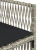 vidaXL Ensemble &agrave; manger de jardin et coussins 5 pcs gris clair rotin