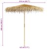 vidaXL Parasol en bambou avec toit en feuille de bananier 210 cm