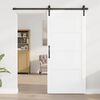 vidaXL Porte coulissante Blanc et Noir 93 x 202 cm Pin massif