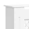 vidaXL Cache-radiateur MDF Blanc 205 cm