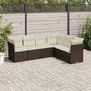 vidaXL Salon de jardin avec coussins 6 pcs marron r&eacute;sine tress&eacute;e