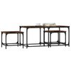 vidaXL Tables basses gigognes 3 pcs chêne fumé bois d'ingénierie
