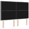 vidaXL Tête de lit avec tête de lit Gris foncé 144 cm Cuir synthétique