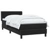 vidaXL Sommier &agrave; lattes de lit avec matelas noir 90x210 cm velours