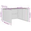 vidaXL Garage pour robot tondeuse gris 86x90x52/57 cm r&eacute;sine tress&eacute;e