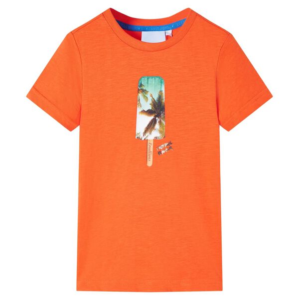 T-shirt pour enfants orange fonc&eacute; 116