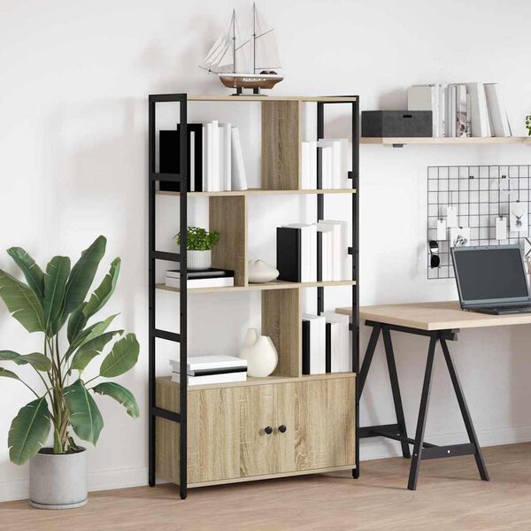 vidaXL &Eacute;tag&egrave;re Ch&ecirc;ne Sonoma 80 x 30 x 155,5 cm Bois d'ing&eacute;nierie