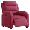 vidaXL Fauteuil inclinable &eacute;lectrique rouge bordeaux velours