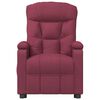 vidaXL Fauteuil de massage Rouge bordeaux Tissu