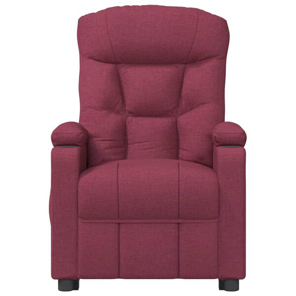 vidaXL Fauteuil de massage Rouge bordeaux Tissu