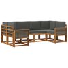 vidaXL Ensemble de canap&eacute;s d'ext&eacute;rieur 6 pcs Naturel et Anthracite