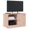 vidaXL Meuble TV rose 67x39x44 cm acier