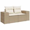 vidaXL Salon de jardin 11 pcs avec coussins beige r&eacute;sine tress&eacute;e