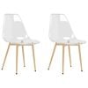 vidaXL Chaises &agrave; manger lot de 2 Transparent PET