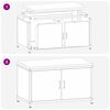 vidaXL Rangement de cuisine avec &eacute;tag&egrave;re Argent 60 x 50 x 92 cm Acier