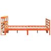 vidaXL Cadre de lit sans matelas cire marron 135x190cm bois pin massif