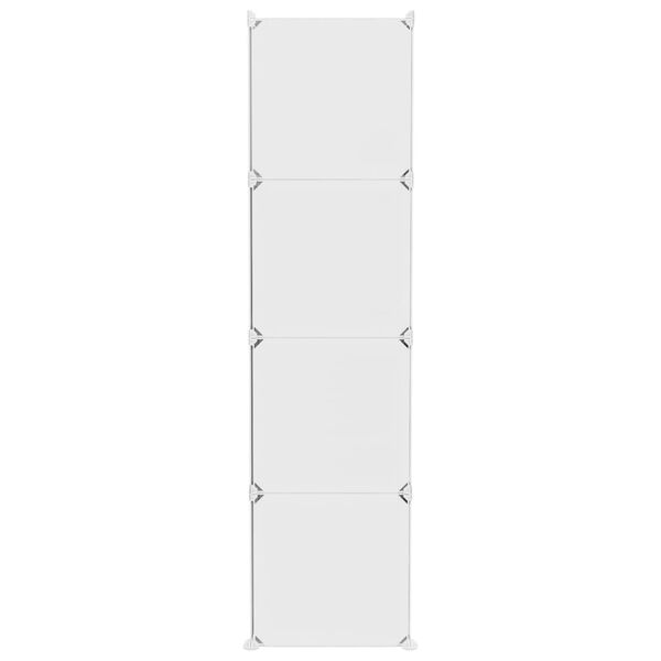 vidaXL Armoire de rangement cubique pour enfants avec 10 cubes en PP blanc