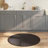 vidaXL Tapis rond marron fonc&eacute; 100 cm bambou