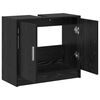 vidaXL Cabinet de salle de bain avec porte Chêne noir 63 x 29 x 55 cm