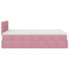 vidaXL Lit ottoman avec matelas rose 120x190 cm velours