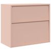 vidaXL Armoire de rangement Rose 80 x 40 x 70 cm Acier