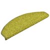 vidaXL Tapis d'escalier 15 pièces 65 x 21 x 4 cm Vert Demi-rond Grand