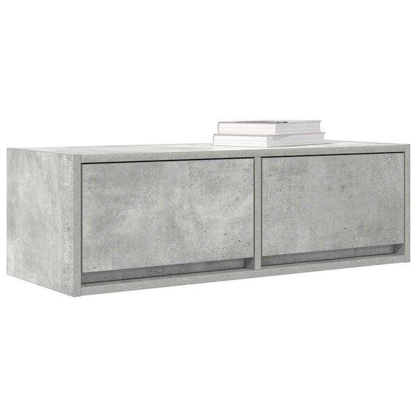 vidaXL Meubles TV 2 pcs gris b&eacute;ton 80x31x25,5 cm bois d'ing&eacute;nierie