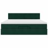 VidaXL Cadre de lit ottoman avec matelas vert fonc&eacute; 180x200 cm velours