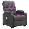 vidaXL Fauteuil de massage inclinable Gris clair Tissu