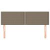 vidaXL T&ecirc;tes de lit 2 pcs Taupe 72x5x78/88 cm Tissu