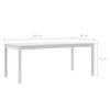 vidaXL Ensemble de salle à manger 11 pcs Pinède Blanc