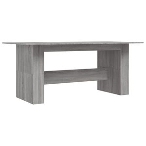 vidaXL Table &agrave; d&icirc;ner sonoma gris 180x90x76 cm bois d'ing&eacute;nierie