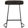 vidaXL Tabourets de bar lot de 2 noir 46x38x52 cm bois manguier massif