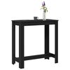 vidaXL Table de bar Ch&ecirc;ne noir 102 x 50 x 103,5 cm Bois d'ing&eacute;nierie