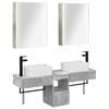 vidaXL Ensemble d'armoire de salle de bain 5 pcs Gris b&eacute;ton