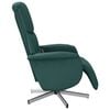vidaXL Fauteuil inclinable de massage et repose-pieds vert fonc&eacute; tissu