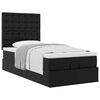 VidaXL Lit ottoman avec matelas noir 90x190 cm similicuir