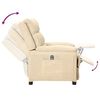 vidaXL Fauteuil inclinable &eacute;lectrique Cr&egrave;me Tissu