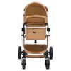 vidaXL Poussette pour b&eacute;b&eacute; 2-en-1 Taupe Aluminium