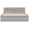 vidaXL Cadre de lit sans matelas sonoma gris 150x200 cm
