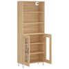 vidaXL Buffet haut Ch&ecirc;ne sonoma 69,5x34x180 cm Bois d'ing&eacute;nierie
